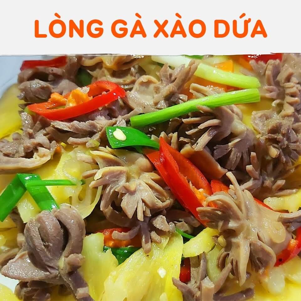 lòng gà xào dứa