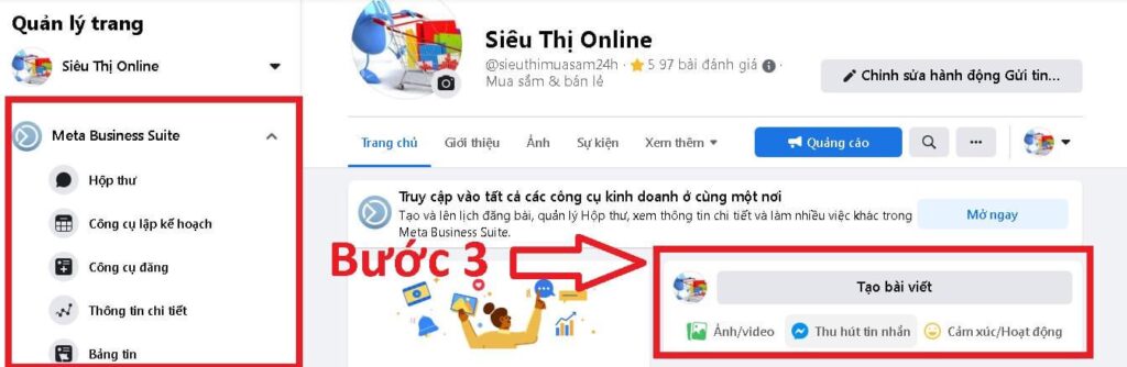 tạo bài viết fanpage