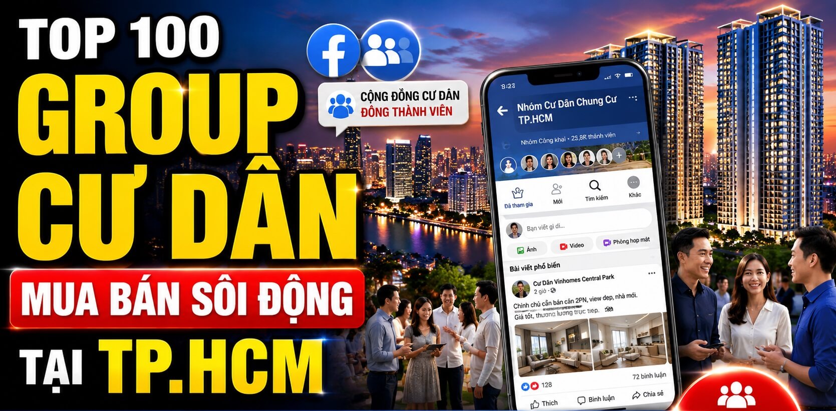 Read more about the article Top 100 Group Cư Dân Chung Cư Mua Bán Sôi Động TP.HCM
